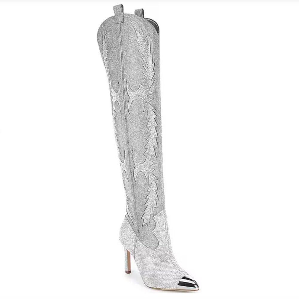 COPY - Giani Bini - Katyanna Over-the-Knee Rhinestone Embellished Western Dress…